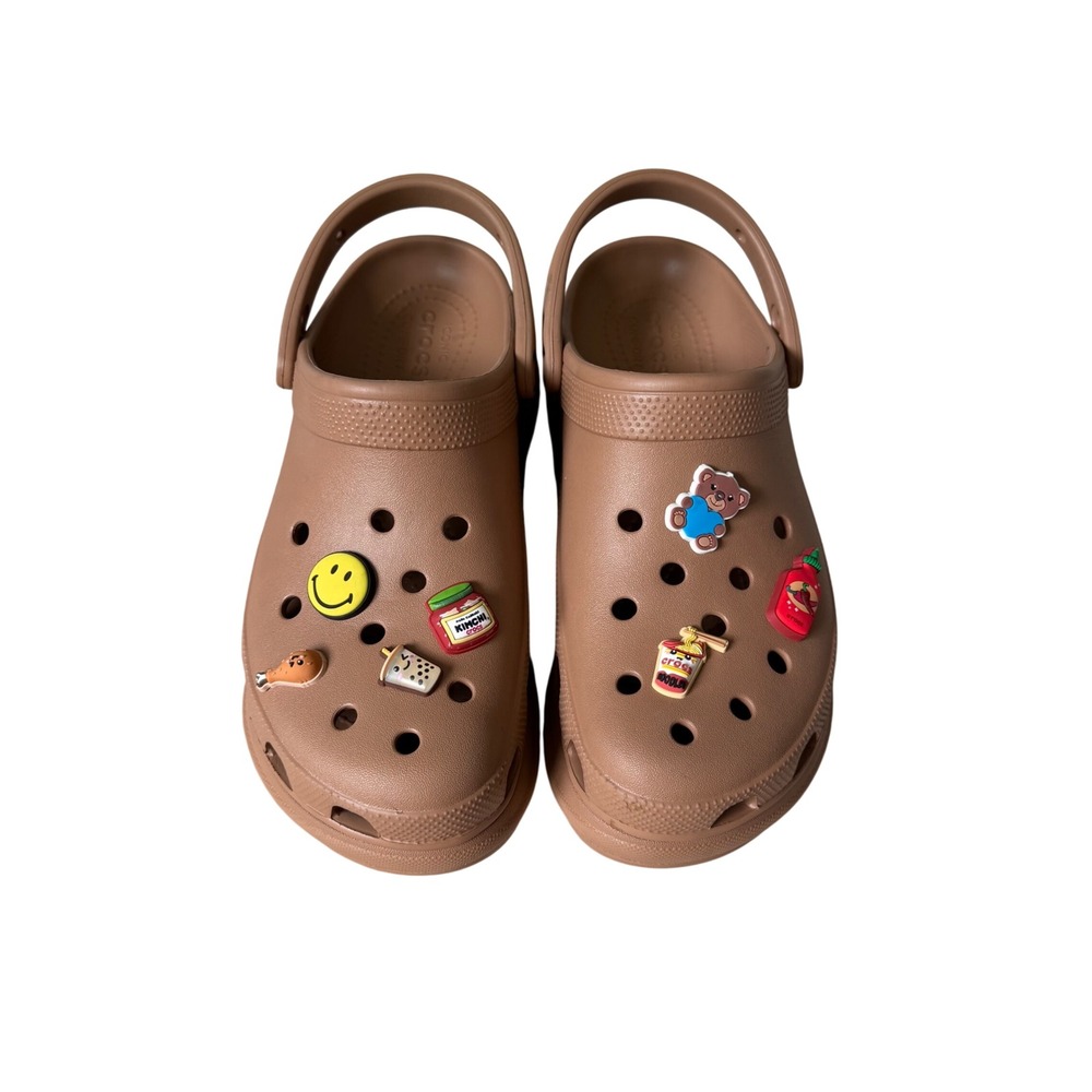 Crocs Clogs Classic‎ Bae Platform Chunky Slip On Brown 10